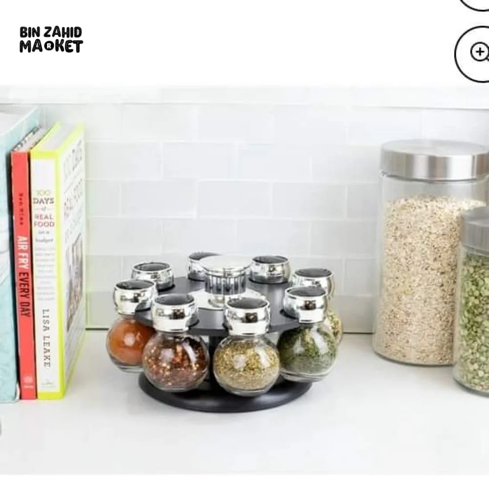 8IN1 REVOLVING SPICE JAR RACK - Image 3