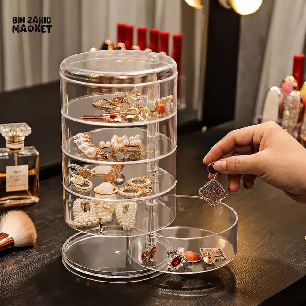 ROTATING JEWELRY ORGANIZER – ELEGANT STORAGE BOX