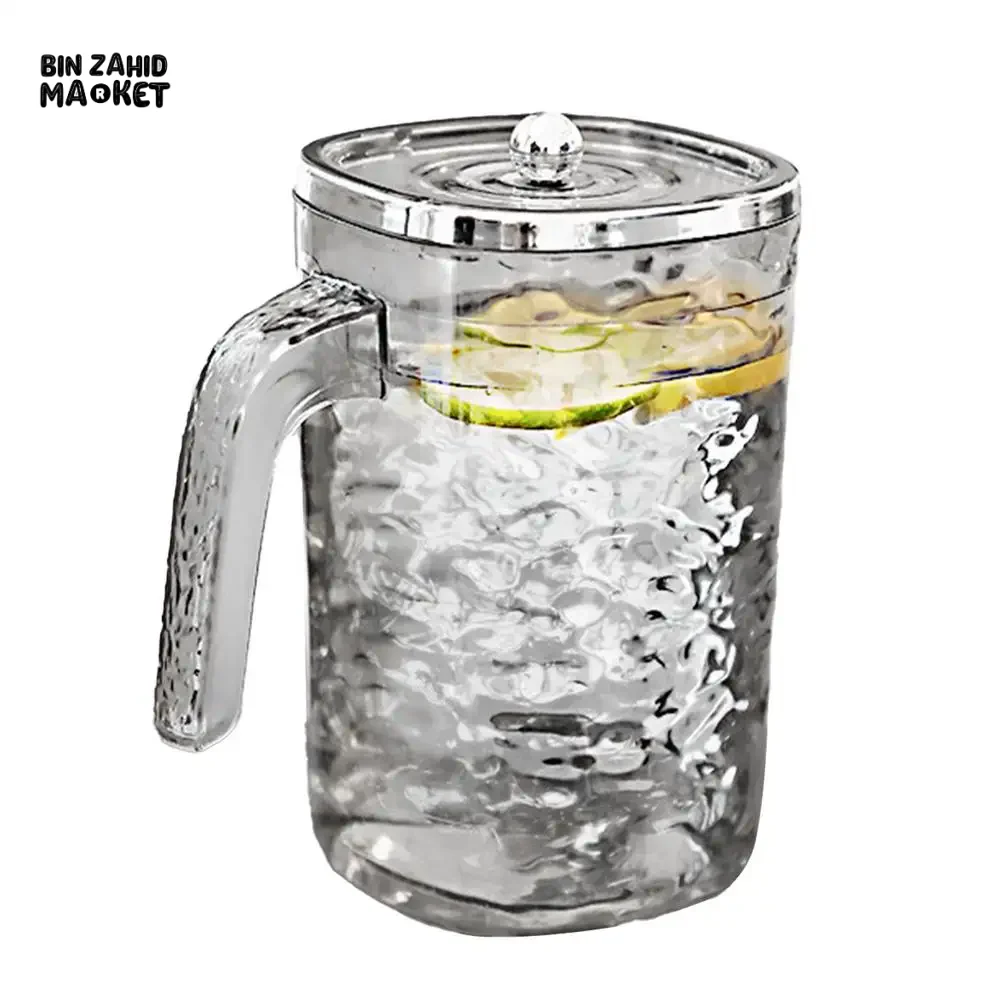 ACRYLIC WATER PITCHER WITH LID – THICKENED HEAT-RESISTANT CARAFE FOR HOT & COLD JUICE MILK AND BEVERAGES - Image 4