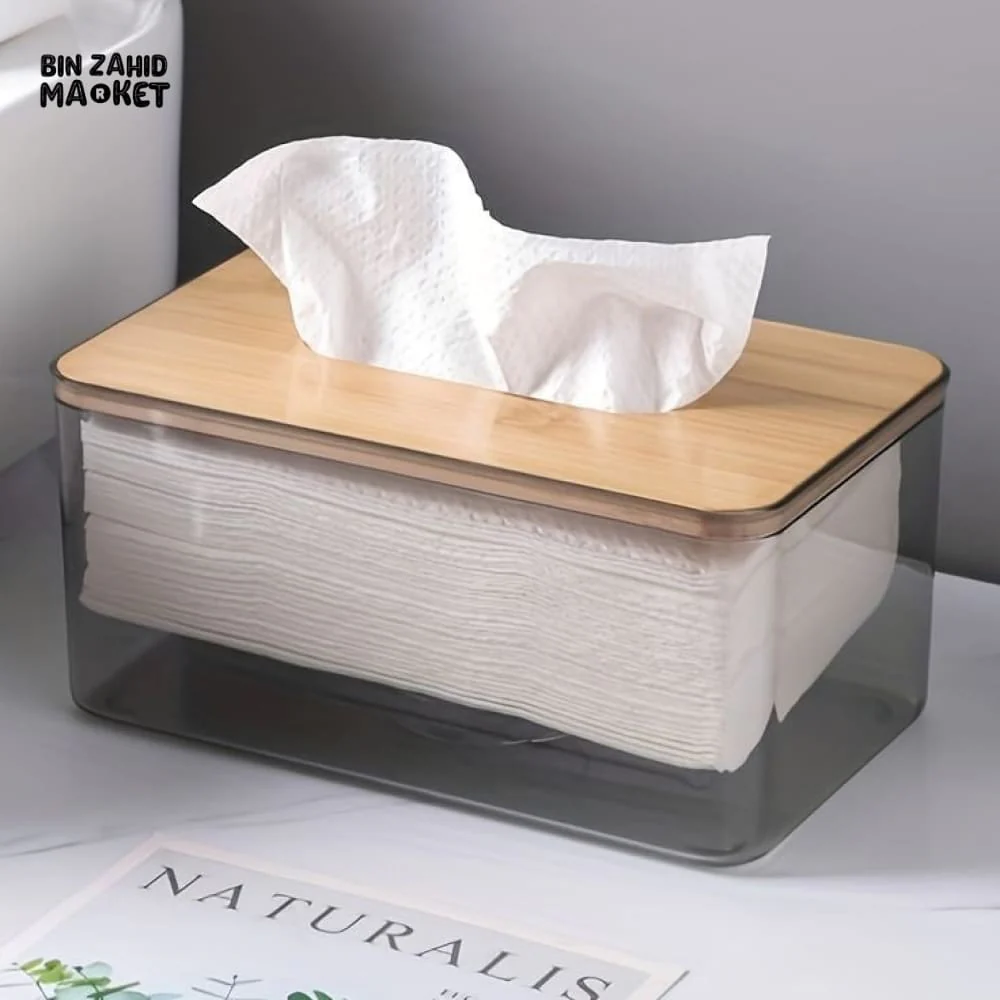 ACRYLIC WOODEN TOP TISSUE BOX - Image 2