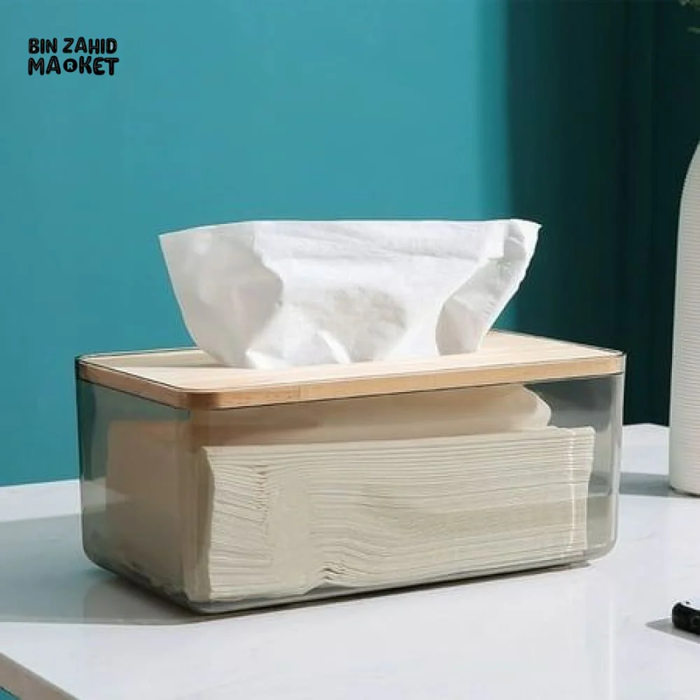 ACRYLIC WOODEN TOP TISSUE BOX - Image 3