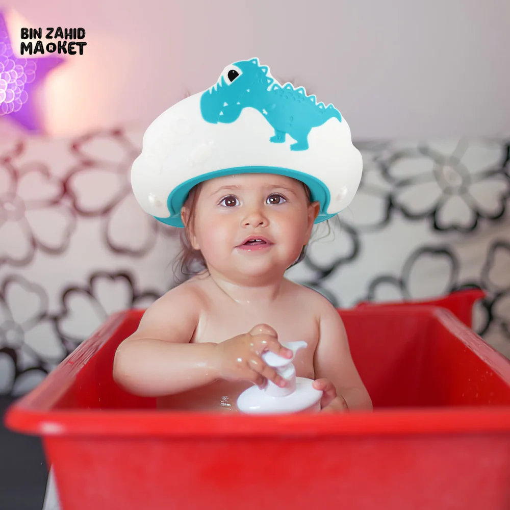 ADJUSTABLE BABY SHOWER CAP HAIR WASH HAT FOR NEWBORN & INFANT EAR PROTECTION SHAMPOO SHIELD - Image 3