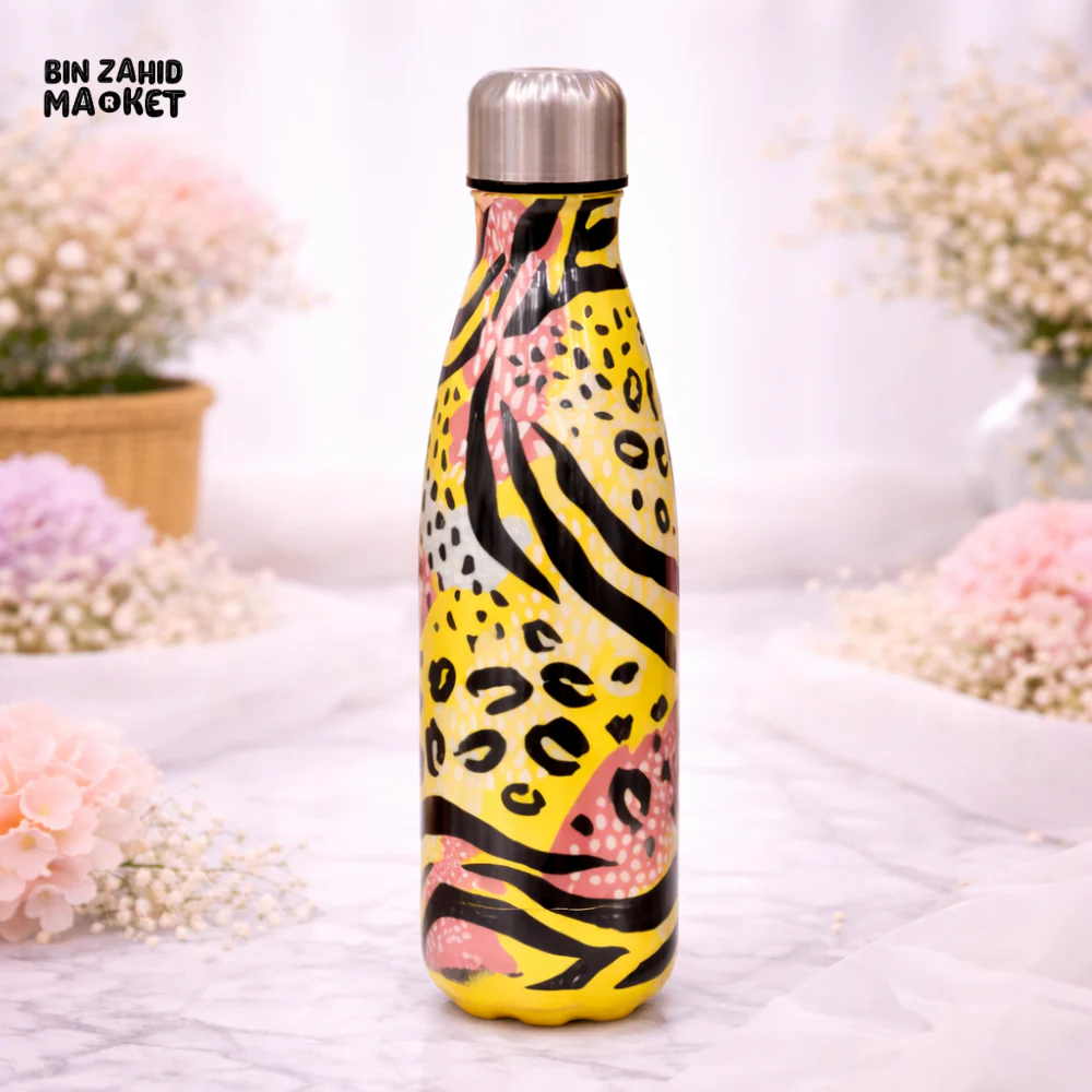 AESTHETIC URBAN SAFARI PRINT INSULATED WATER BOTTLE - WILD CHEETAH POP