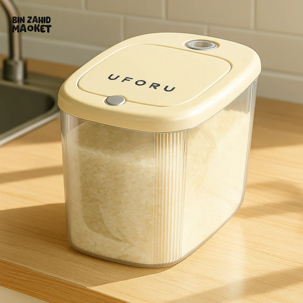 AIRTIGHT ACRYLIC RICE STORAGE CONTAINER - 10 KG