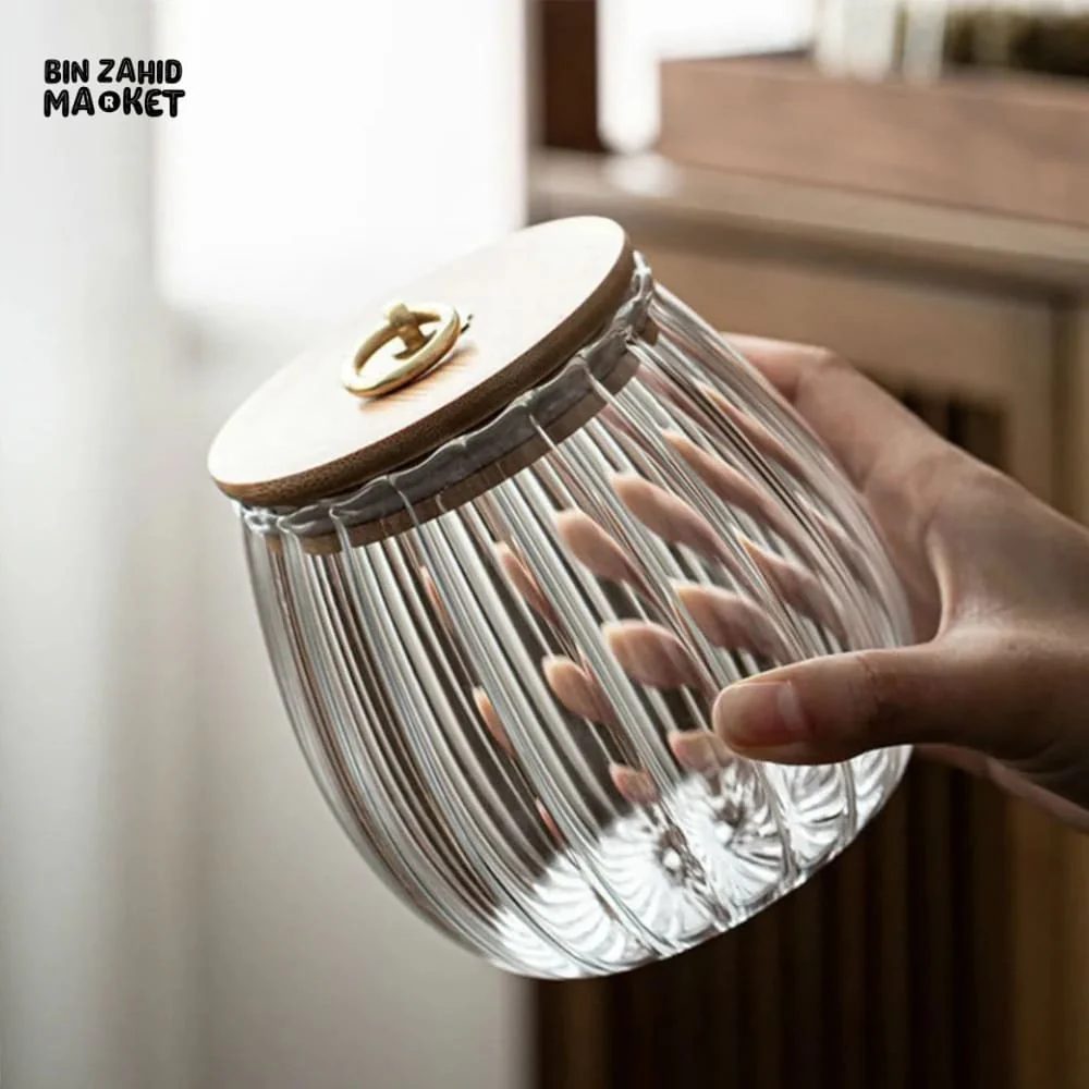 AIRTIGHT GLASS JAR 8.5*8.5*11.5CM - Image 6