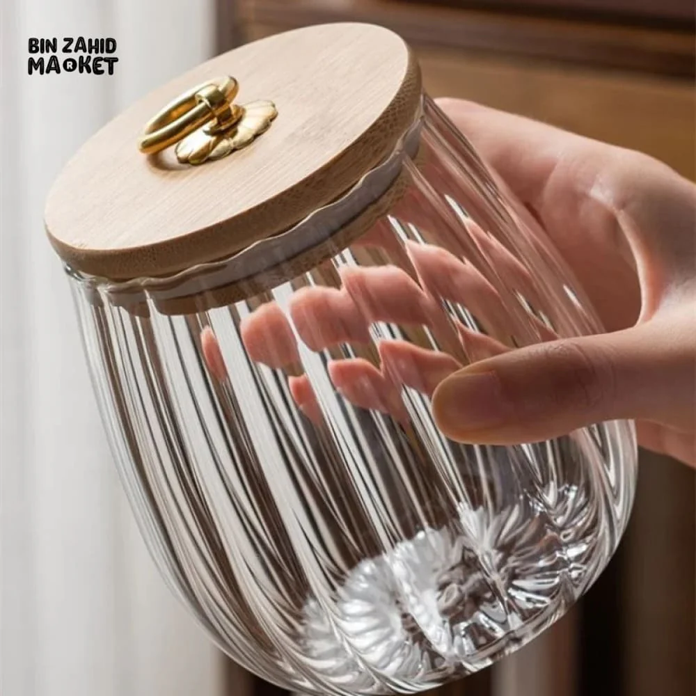 AIRTIGHT GLASS JAR 8.5*8.5*11.5CM - Image 9
