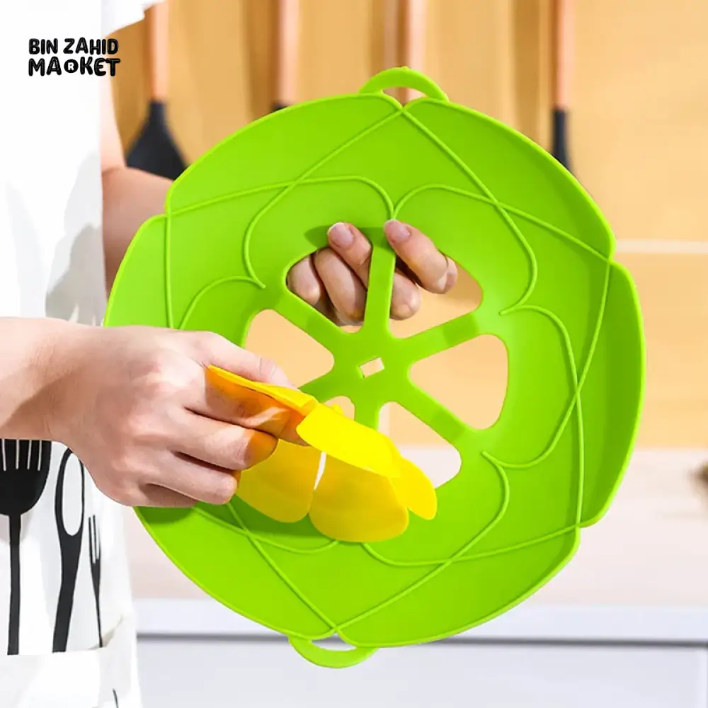 ANTI-SPILL POT LID WITH OVERFLOW STOPPER – MULTIPURPOSE KITCHEN COOKING ACCESSORY - Image 3