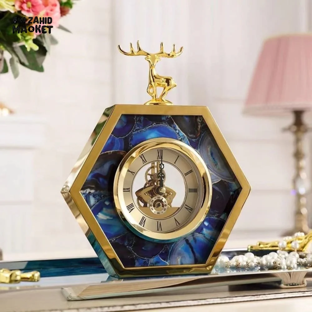ANTIQUE VINTAGE METAL CLOCK - Image 5