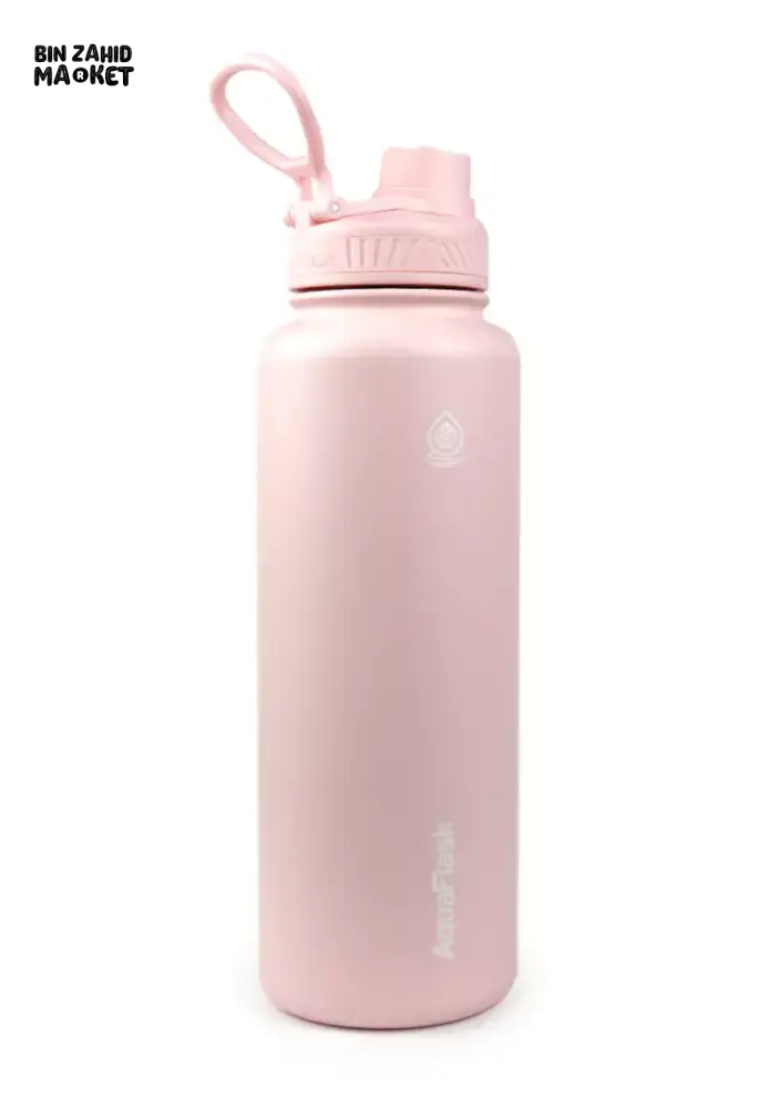 AQUAFLASK 40OZ WIDE MOUTH WATER BOTTLE DOUBLE WALL VACUUM INSULATED LEAK-PROOF & BPA-FREE - BALLET PINK - Image 3