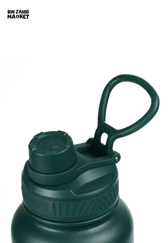 AQUAFLASK 40OZ WIDE MOUTH WATER BOTTLE DOUBLE WALL VACUUM INSULATED LEAK-PROOF & BPA-FREE - MOSS GREEN - Image 4