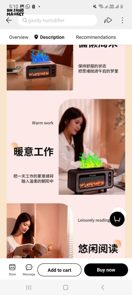 AROMA FIREPLACE AIR HUMIDIFIER - Image 7