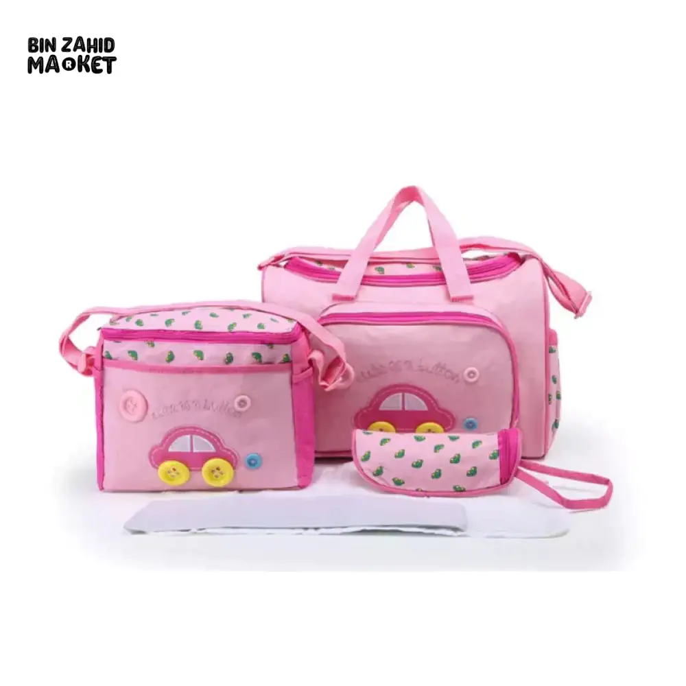 BABY 4-PIECES CAR & BUTTONS DIAPER BAG - Image 5