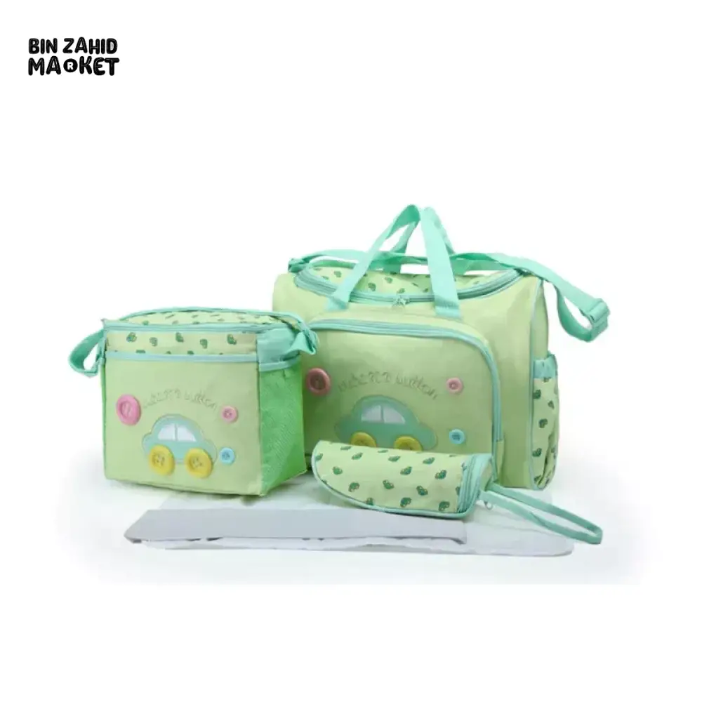 BABY 4-PIECES CAR & BUTTONS DIAPER BAG - Image 6
