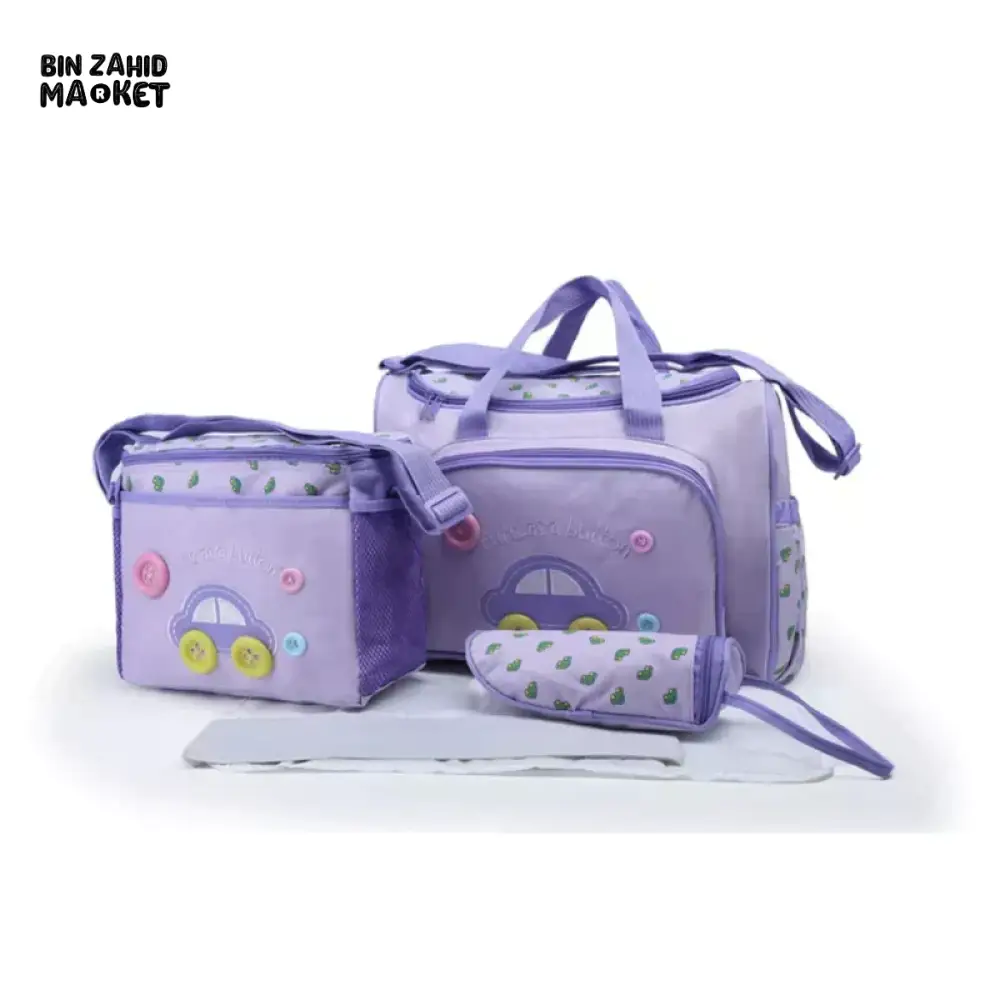 BABY 4-PIECES CAR & BUTTONS DIAPER BAG - Image 7