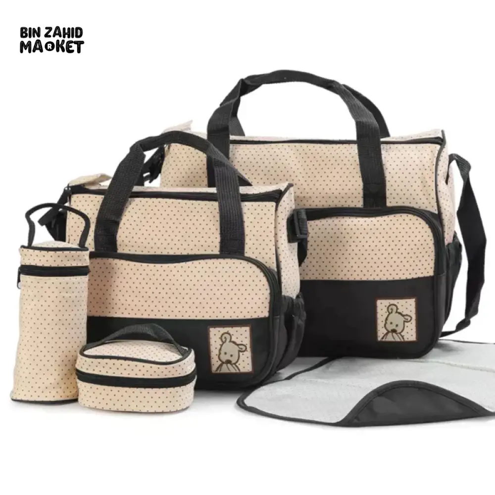BABY 5 PIECES DIAPER BAG SET - Image 10