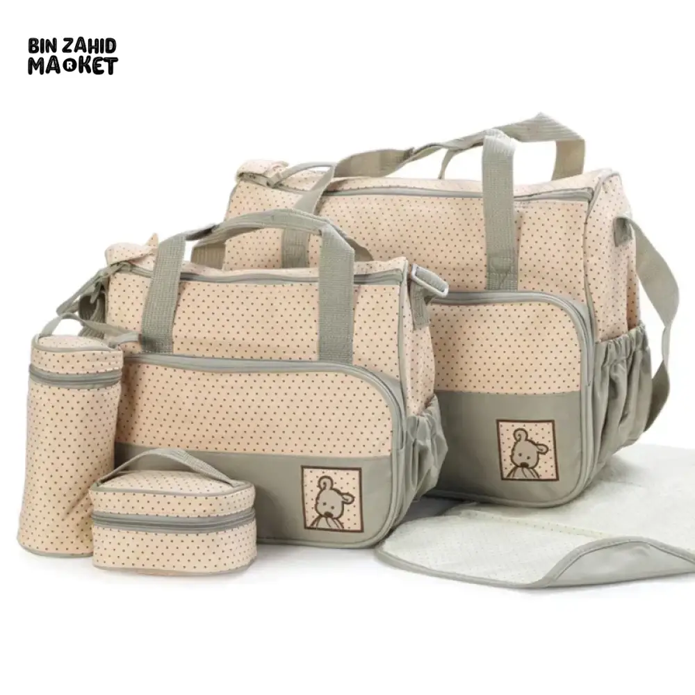 BABY 5 PIECES DIAPER BAG SET - Image 5