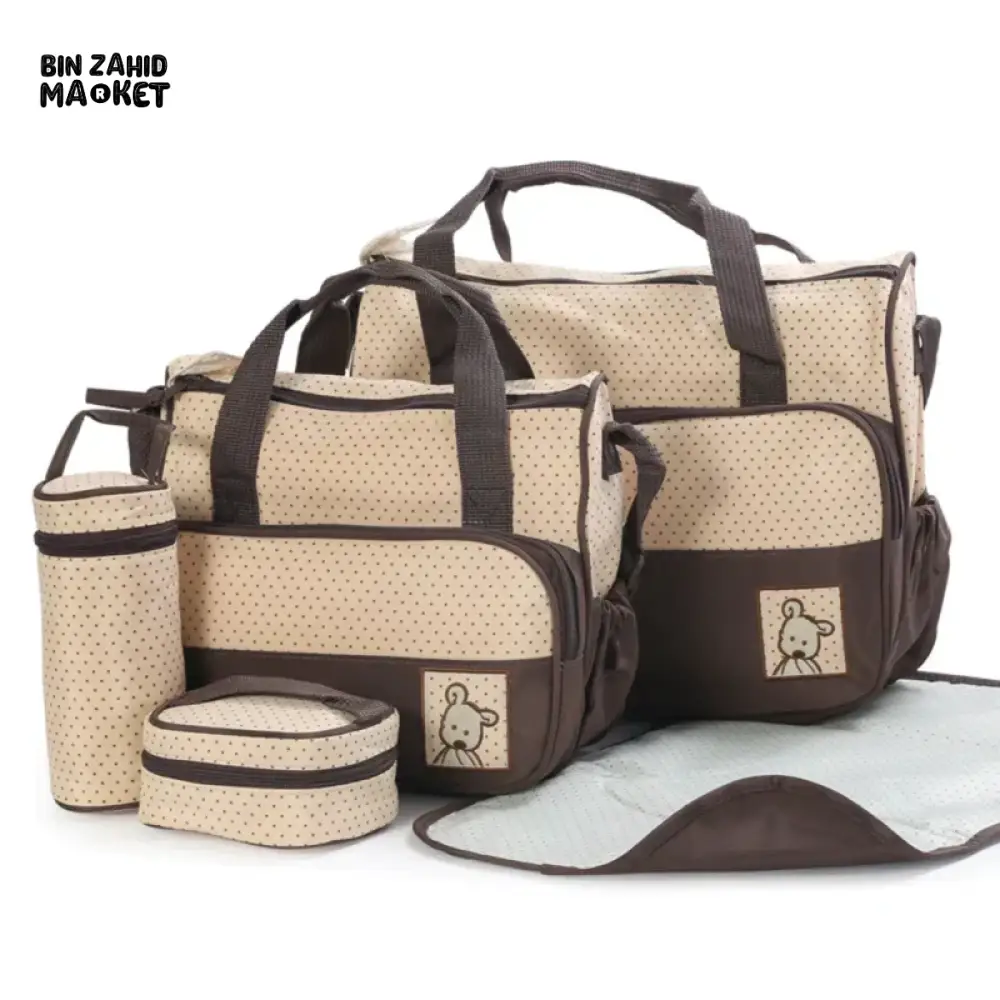 BABY 5 PIECES DIAPER BAG SET - Image 6