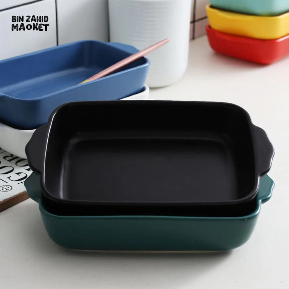 BAKEWARE PORCELAIN DISH 24CM – OVEN SAFE CERAMIC BAKING TRAY FOR KITCHEN COOKING & SERVING - Image 3