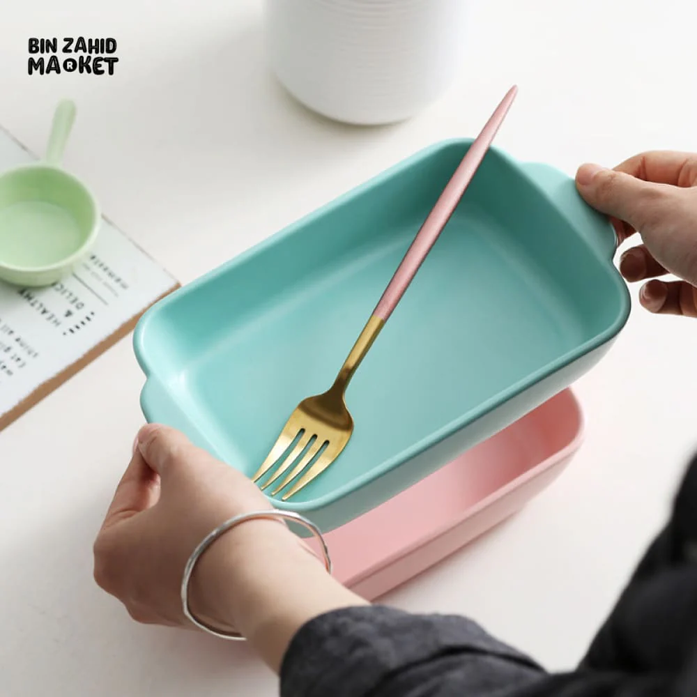 BAKEWARE PORCELAIN DISH 24CM – OVEN SAFE CERAMIC BAKING TRAY FOR KITCHEN COOKING & SERVING - Image 4