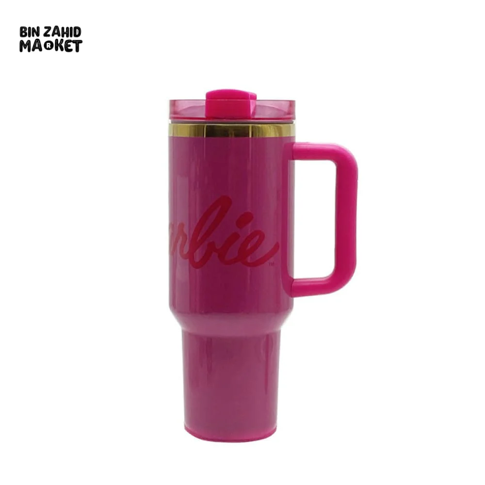 BARBIE THERMAL COFFEE MUG WITH STRAW – 40OZ VACUUM INSULATED STAINLESS STEEL TRAVEL TUMBLER - Image 3