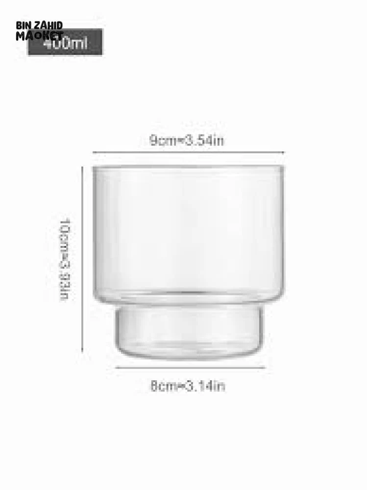 BASIC LOW BASE BREW & DESSERT GLASS 400ML MINIMALIST GLASSWARE FOR COFFEE TEA & SWEETS - Image 3
