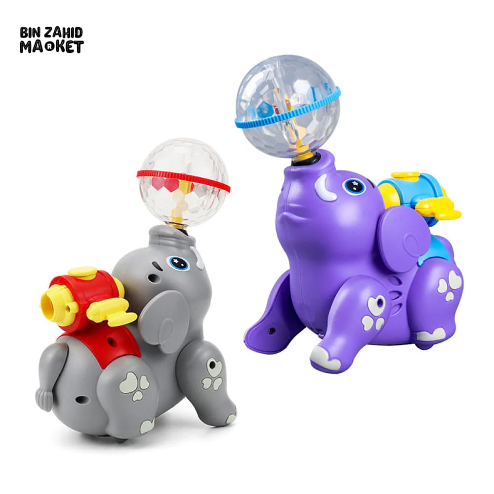 BATTERY OPERATED SPRAY TOY WITH LIGHT & SOUND EFFECTS - ELEPHANT - Image 2