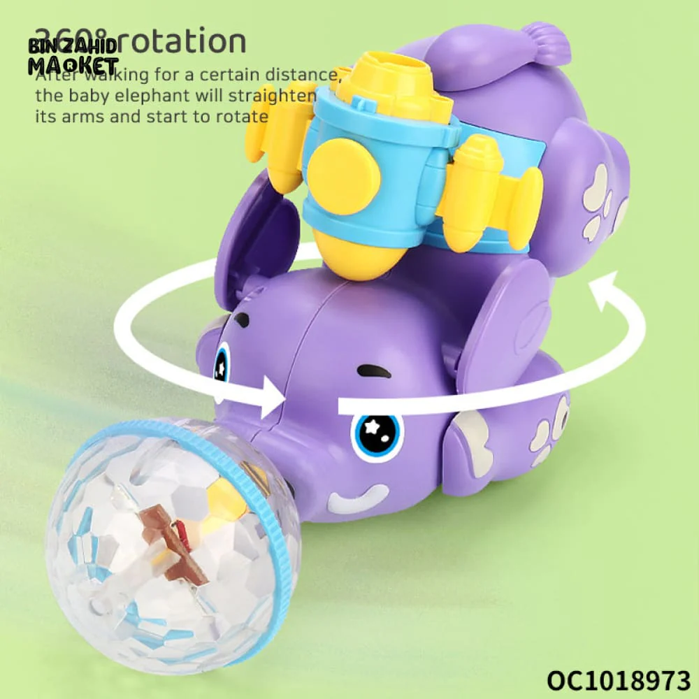 BATTERY OPERATED SPRAY TOY WITH LIGHT & SOUND EFFECTS - ELEPHANT - Image 4