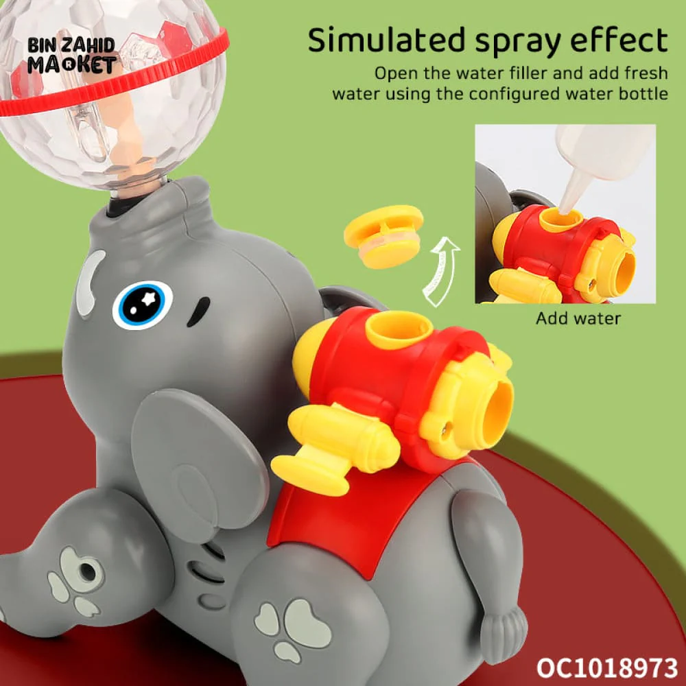 BATTERY OPERATED SPRAY TOY WITH LIGHT & SOUND EFFECTS - ELEPHANT - Image 5