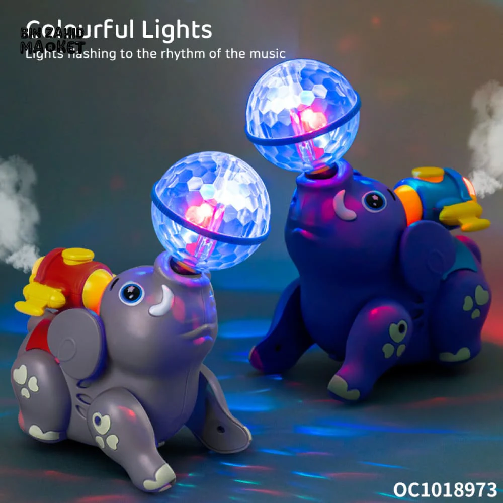 BATTERY OPERATED SPRAY TOY WITH LIGHT & SOUND EFFECTS - ELEPHANT - Image 6