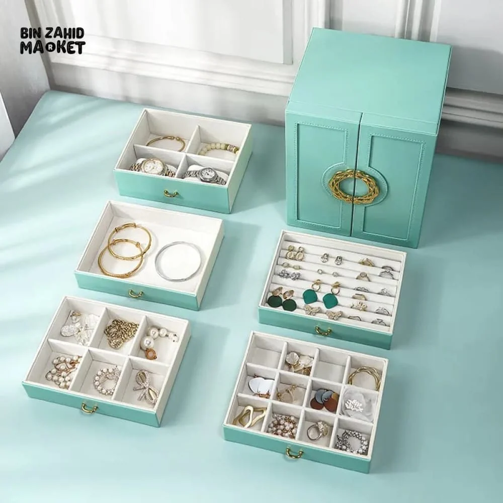 BEAULUX FAUX LEATHER JEWELERY DRAWER ORGANIZER - Image 3