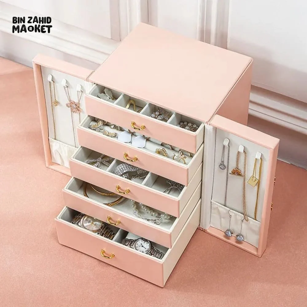 BEAULUX FAUX LEATHER JEWELERY DRAWER ORGANIZER - Image 5
