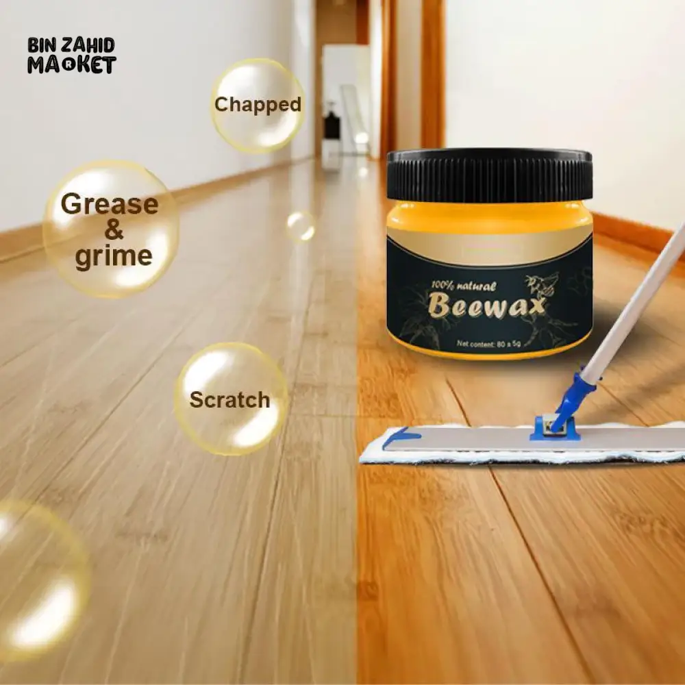 BEEWAX NATURAL FURNITURE POLISH WAX – WOOD SURFACE CLEANER & SHINER