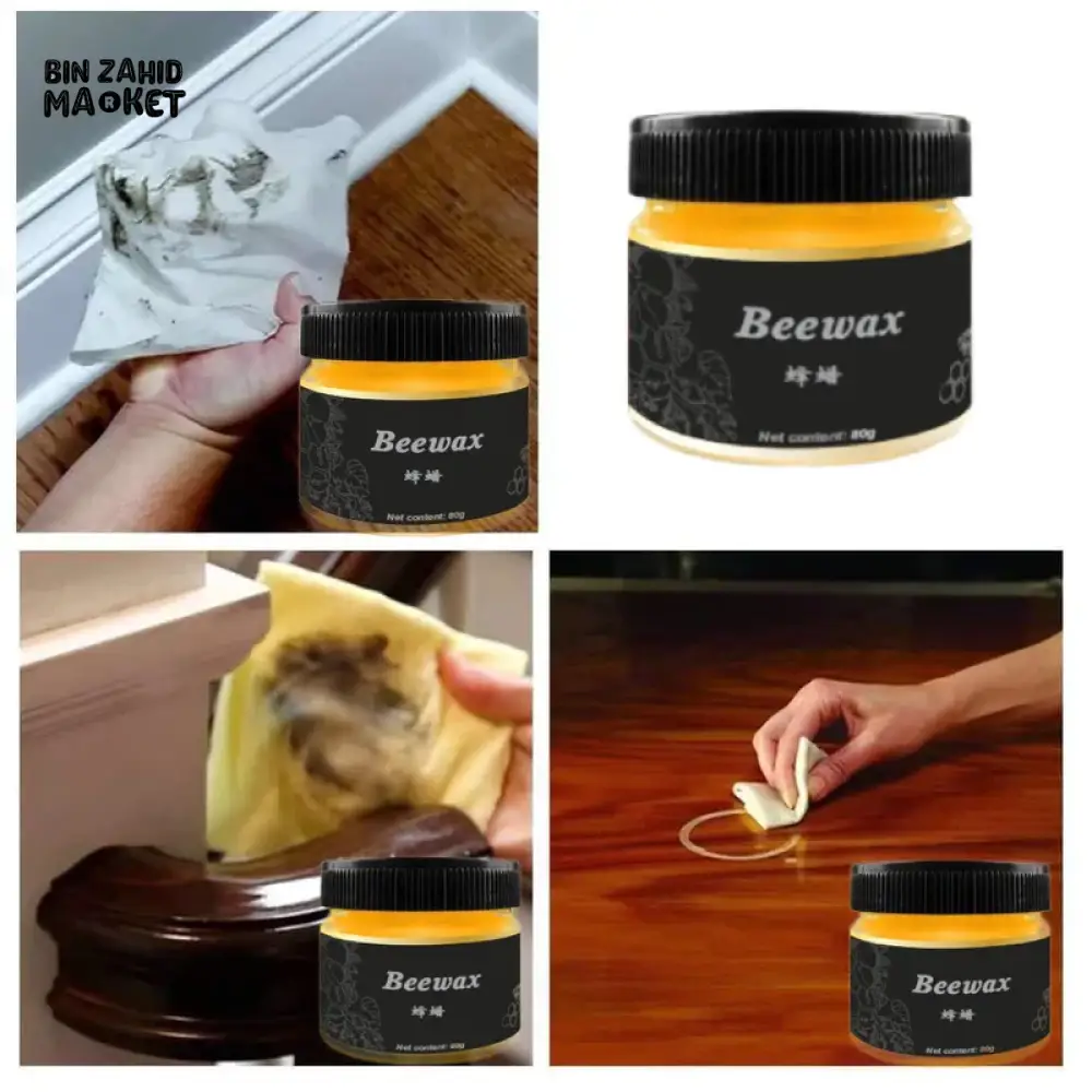 BEEWAX NATURAL FURNITURE POLISH WAX – WOOD SURFACE CLEANER & SHINER - Image 2