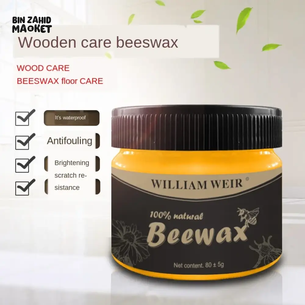 BEEWAX NATURAL FURNITURE POLISH WAX – WOOD SURFACE CLEANER & SHINER - Image 3