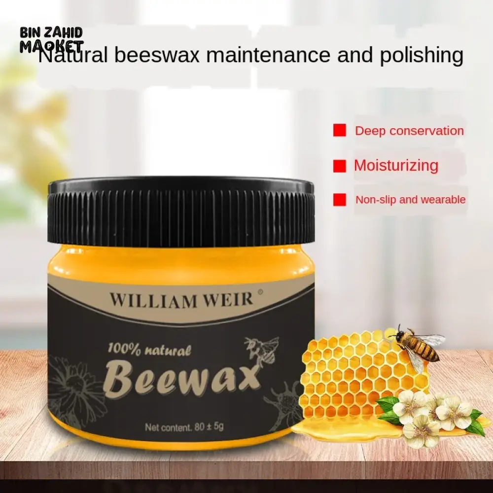 BEEWAX NATURAL FURNITURE POLISH WAX – WOOD SURFACE CLEANER & SHINER - Image 4