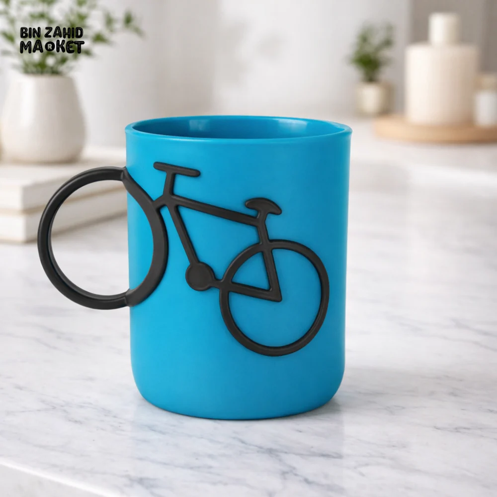 BICYCLE DESIGN BLUE MUG