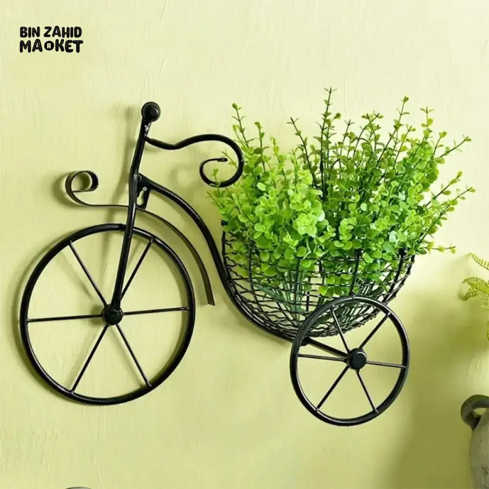 BICYCLE DESIGN WALL BASKET FOR HOME DECORATION