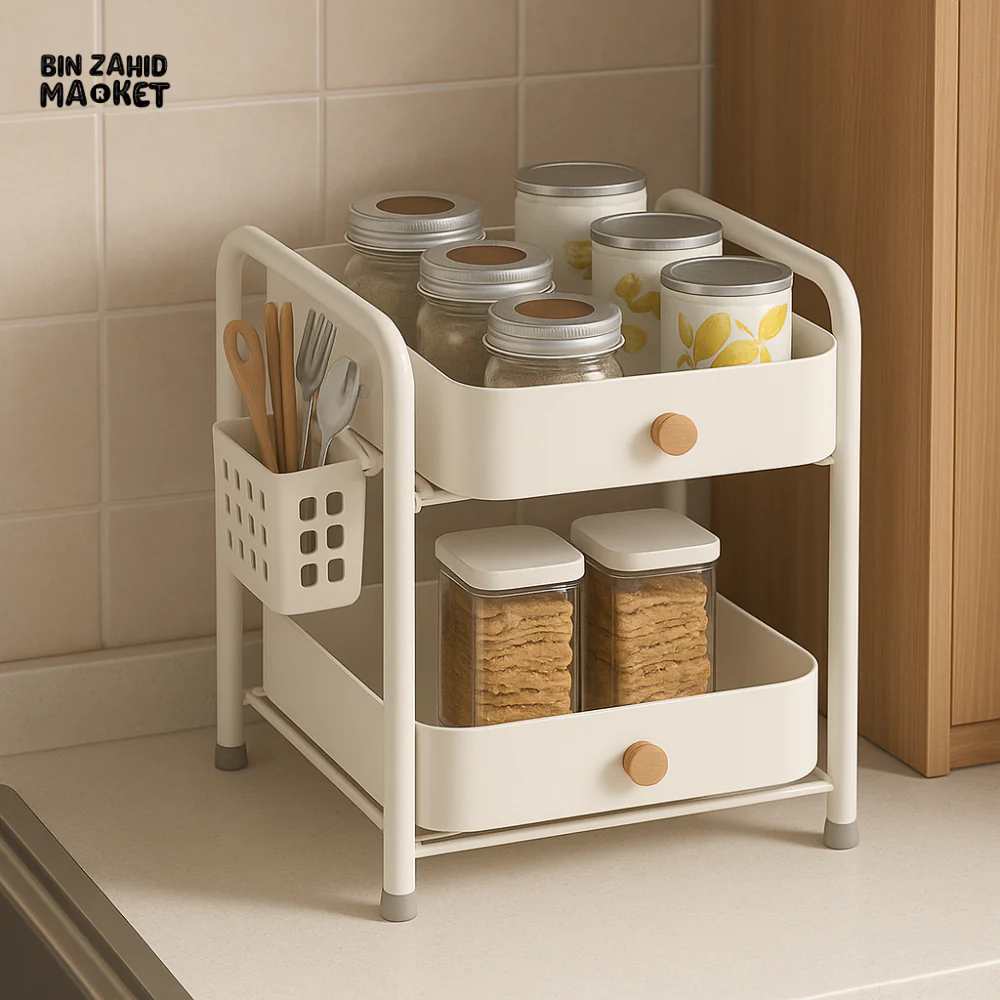 BINCA 2-TIER KITCHEN COUNTERTOP ORGANIZER RACK