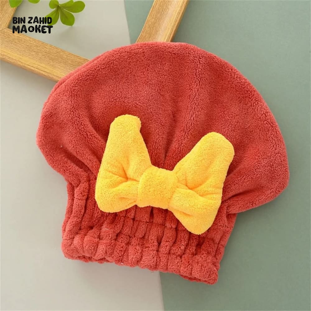 BOW TIE SHOWER TOWEL CAP - Image 2