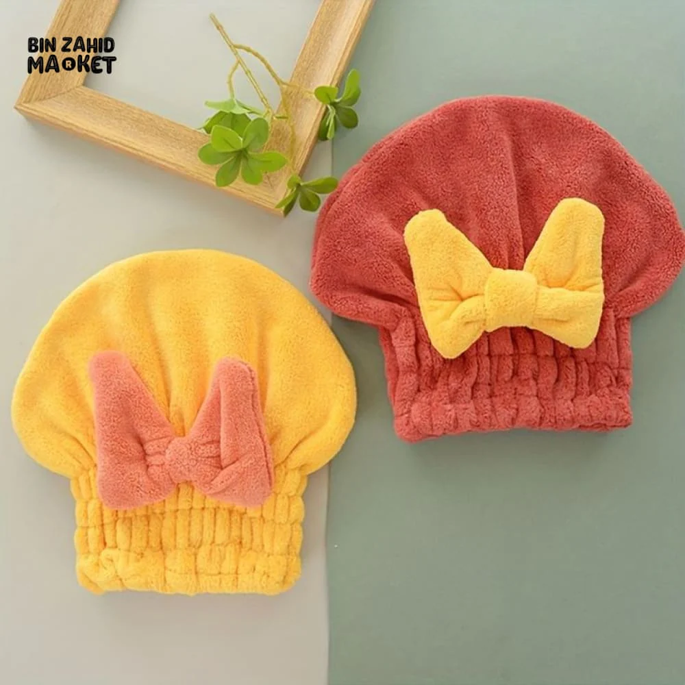 BOW TIE SHOWER TOWEL CAP - Image 6