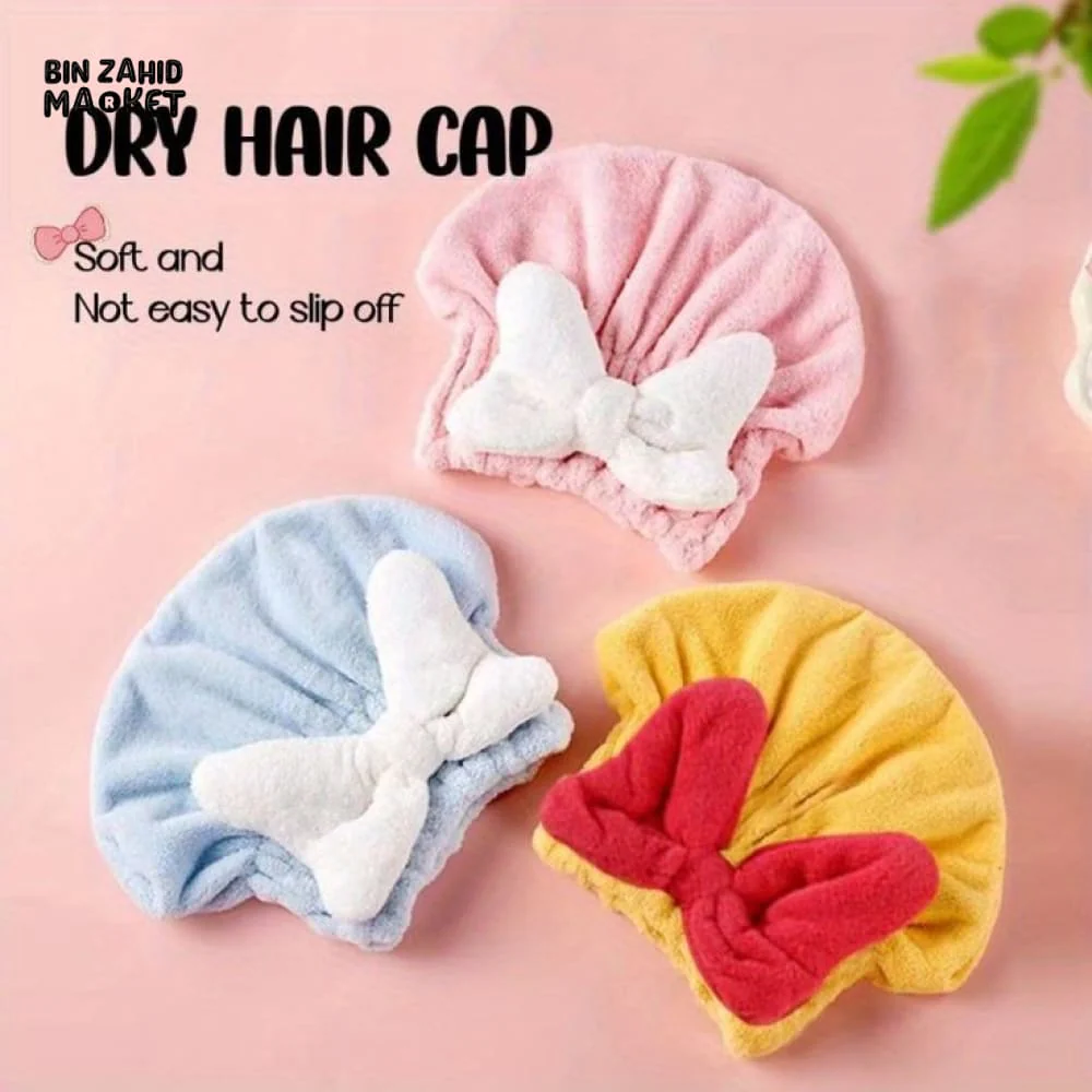 BOW TIE SHOWER TOWEL CAP - Image 7