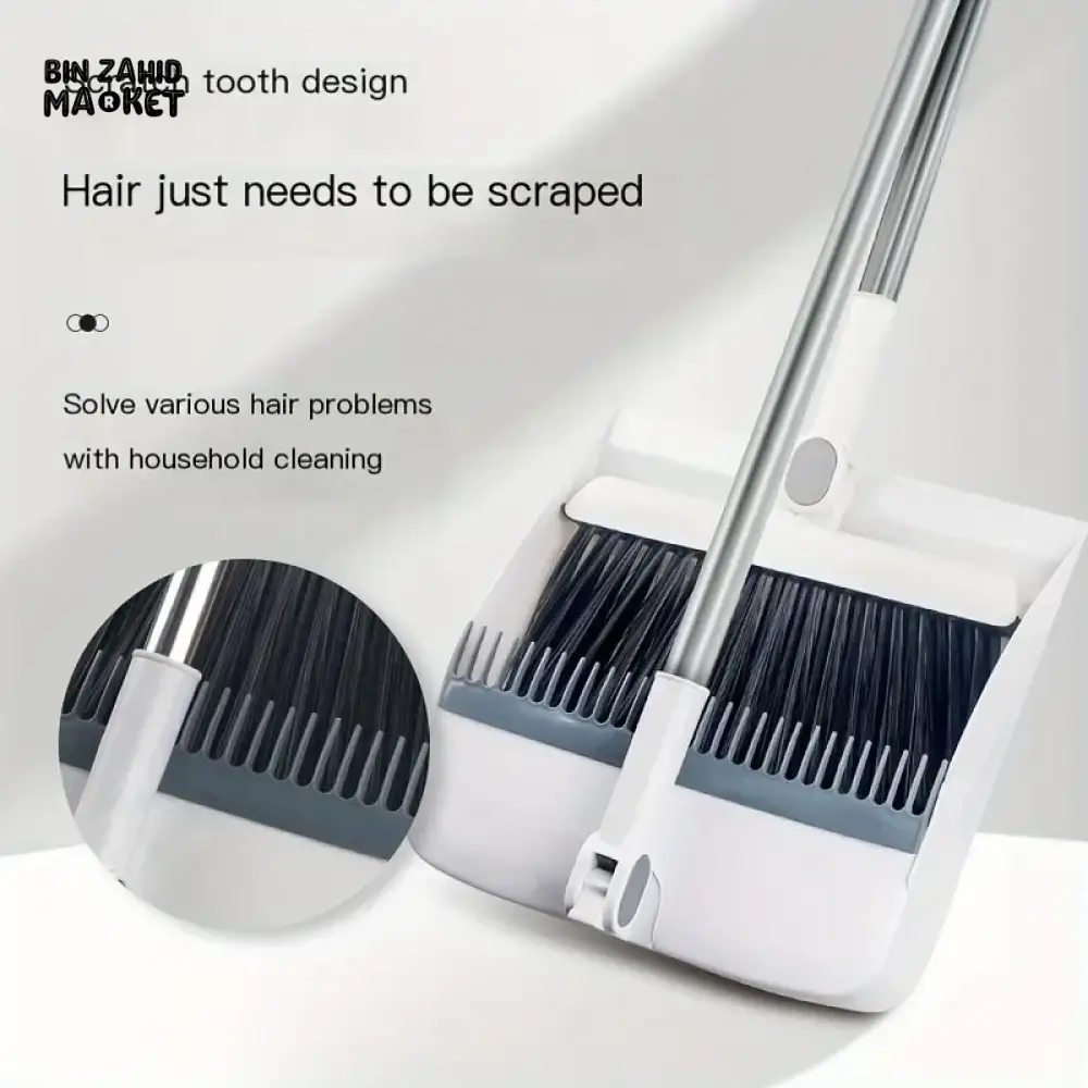 3-IN-1 ROTATING FOLDABLE MAGNETIC BROOM AND DUSTPAN SET – THICK BRISTLES FOR PET HAIR REMOVAL & HOUSE CLEANING - Image 10