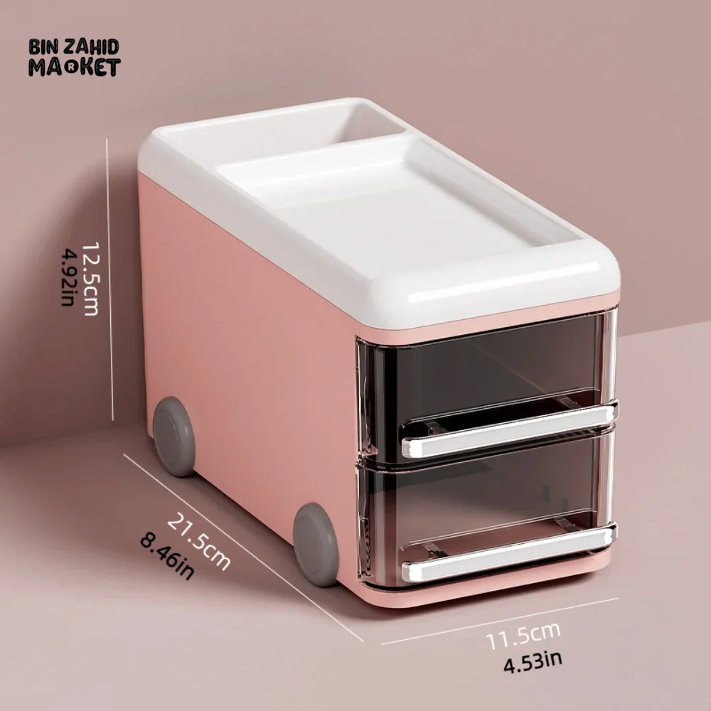 BUS SHAPE DESK STORAGE BOX PEN HOLDER CARTOON PLASTIC CASE - Image 6