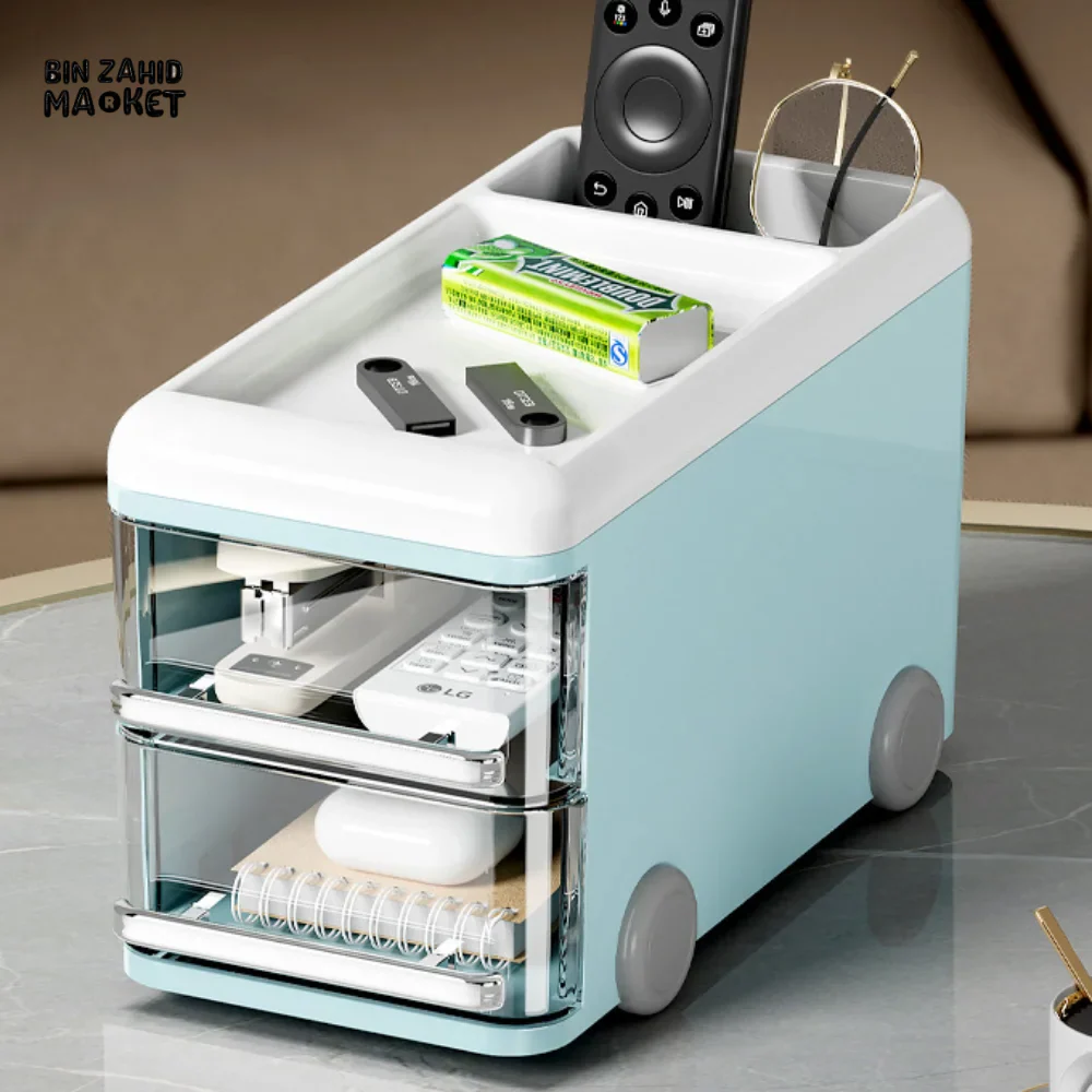 BUS SHAPE DESK STORAGE BOX PEN HOLDER CARTOON PLASTIC CASE - Image 8