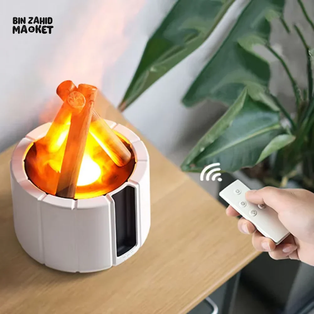 CAMPFIRE FLAME AROMATHERAPY LAMP REMOTE ULTRASONIC AIR HUMIDIFIER WITH LED LIGHT - Image 5