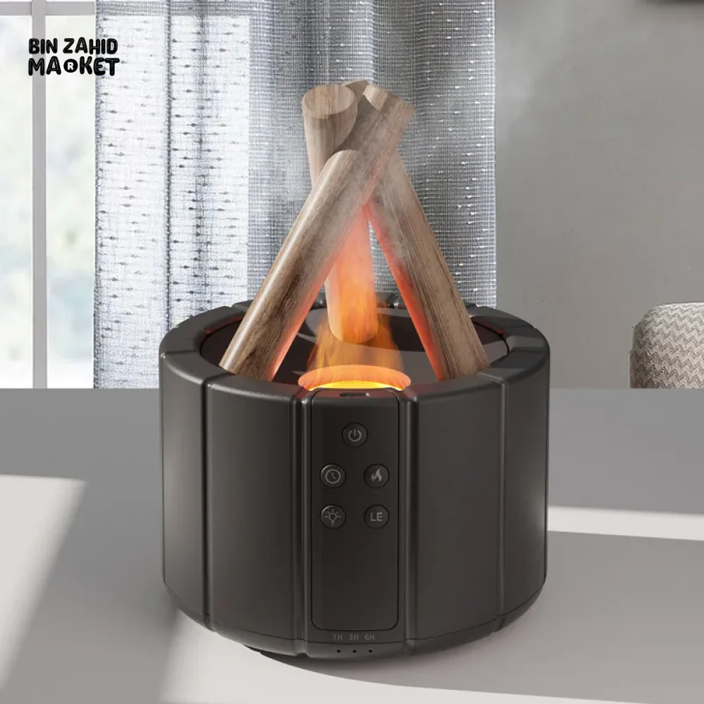 CAMPFIRE FLAME AROMATHERAPY LAMP REMOTE ULTRASONIC AIR HUMIDIFIER WITH LED LIGHT - Image 6