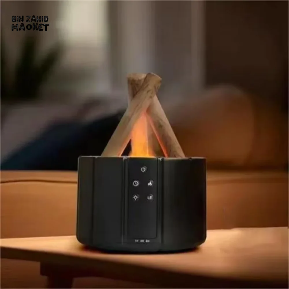 CAMPFIRE FLAME AROMATHERAPY LAMP REMOTE ULTRASONIC AIR HUMIDIFIER WITH LED LIGHT - Image 8