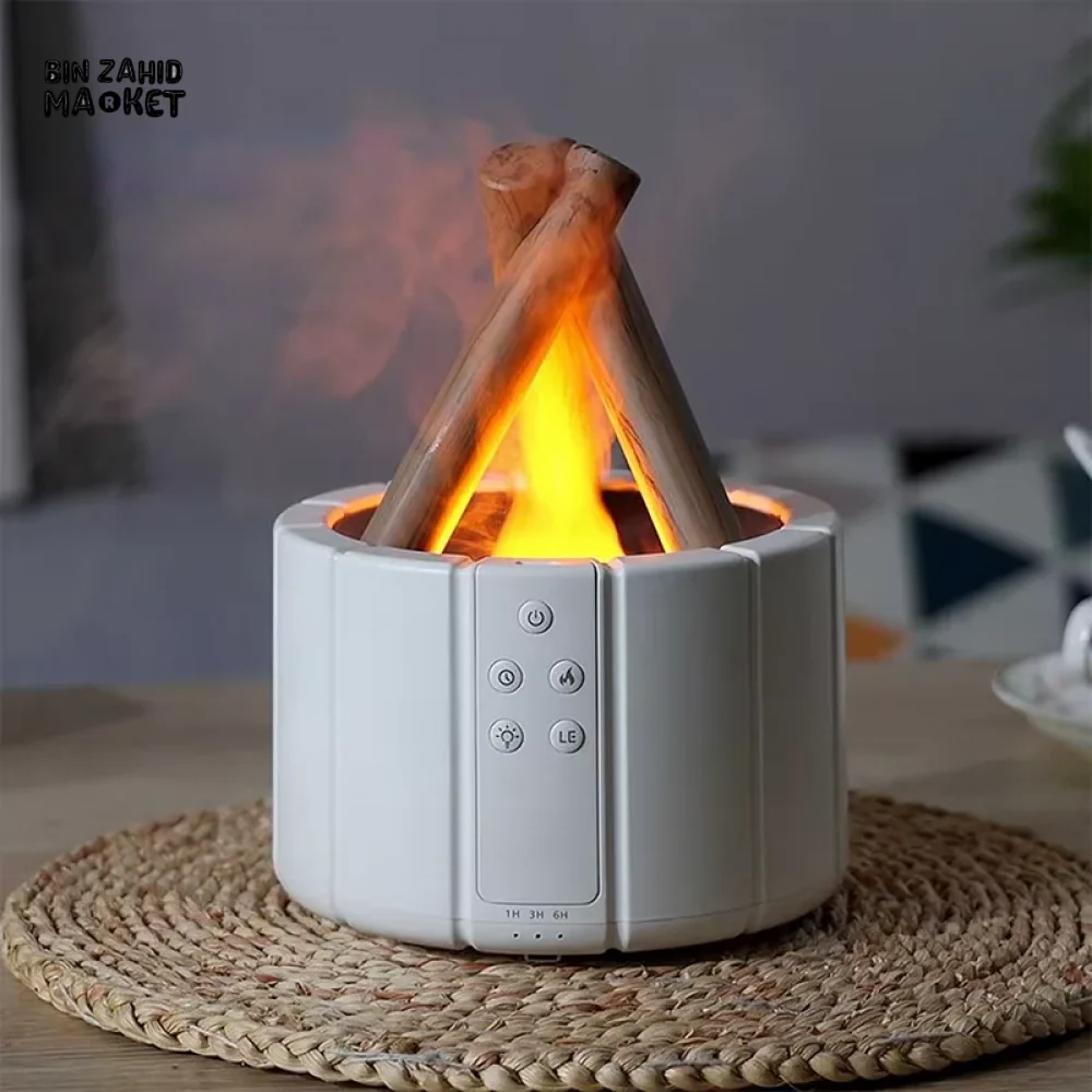 CAMPFIRE FLAME AROMATHERAPY LAMP REMOTE ULTRASONIC AIR HUMIDIFIER WITH LED LIGHT - Image 9