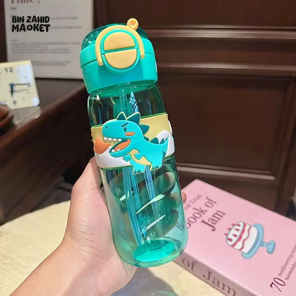 CARTOON CAPYBARA WATER CUP – HIGH AESTHETIC PLASTIC TUMBLER WITH HANDLE DUAL STRAW & LEAKPROOF LID - Image 2