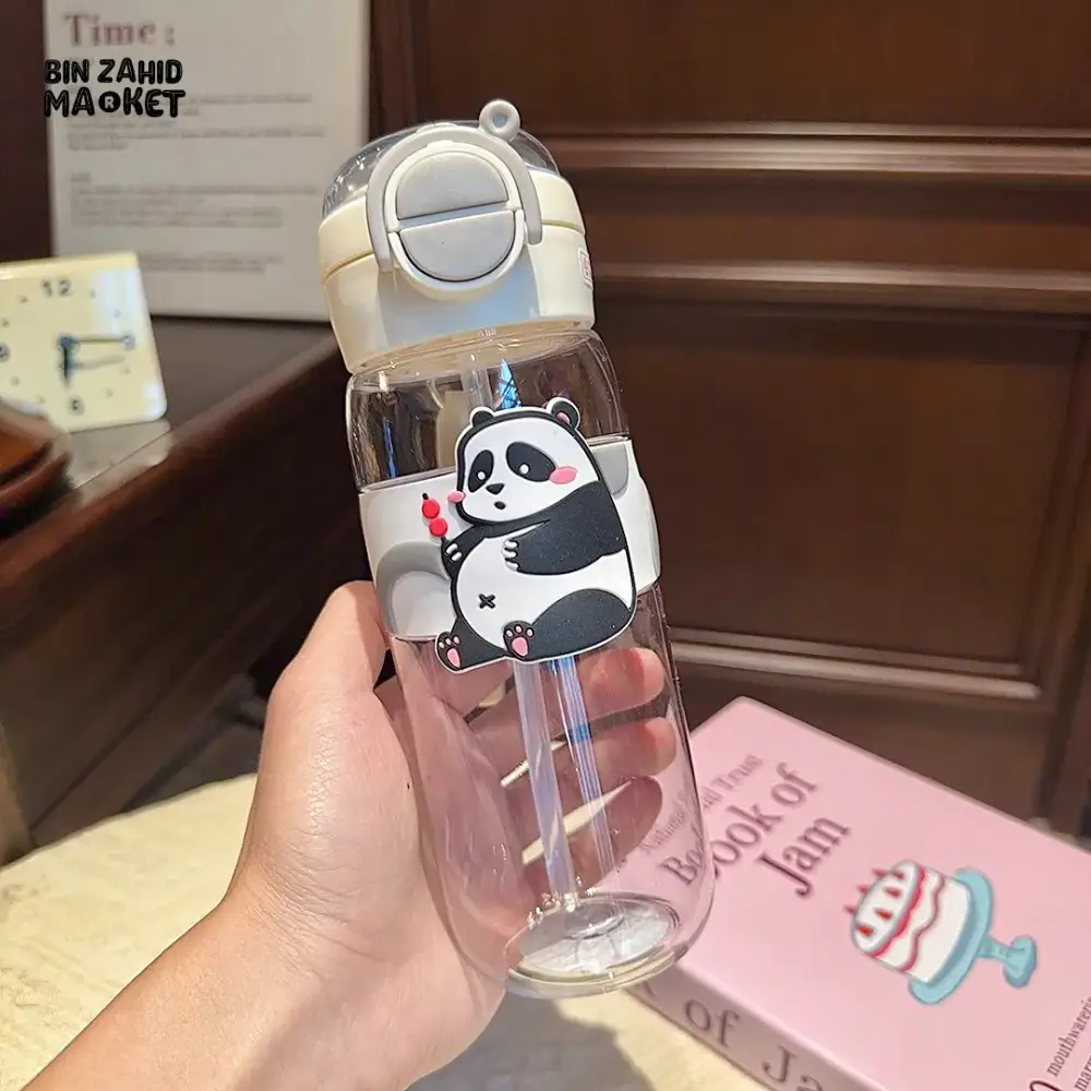 CARTOON CAPYBARA WATER CUP – HIGH AESTHETIC PLASTIC TUMBLER WITH HANDLE DUAL STRAW & LEAKPROOF LID - Image 3